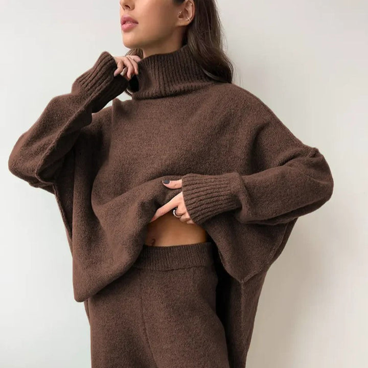 Kvinders cozy loungewear sæt lavet af blød strik Stilla