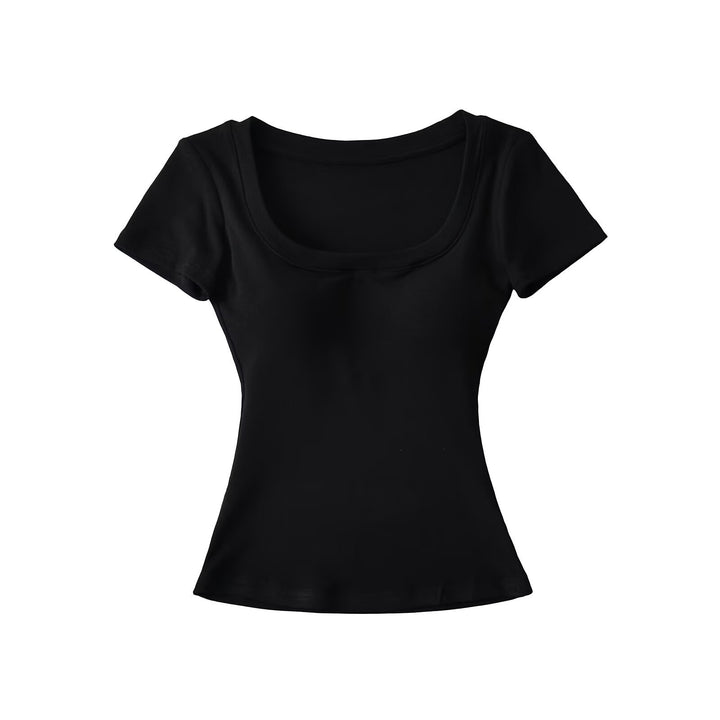 Dame figurtilpasset rundhals T-shirt lavet af kvalitetsbomuld Stilla