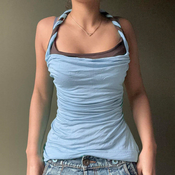 Dame Sporty Tanktop med moderne stropdesign og figurskabende snit Skovae
