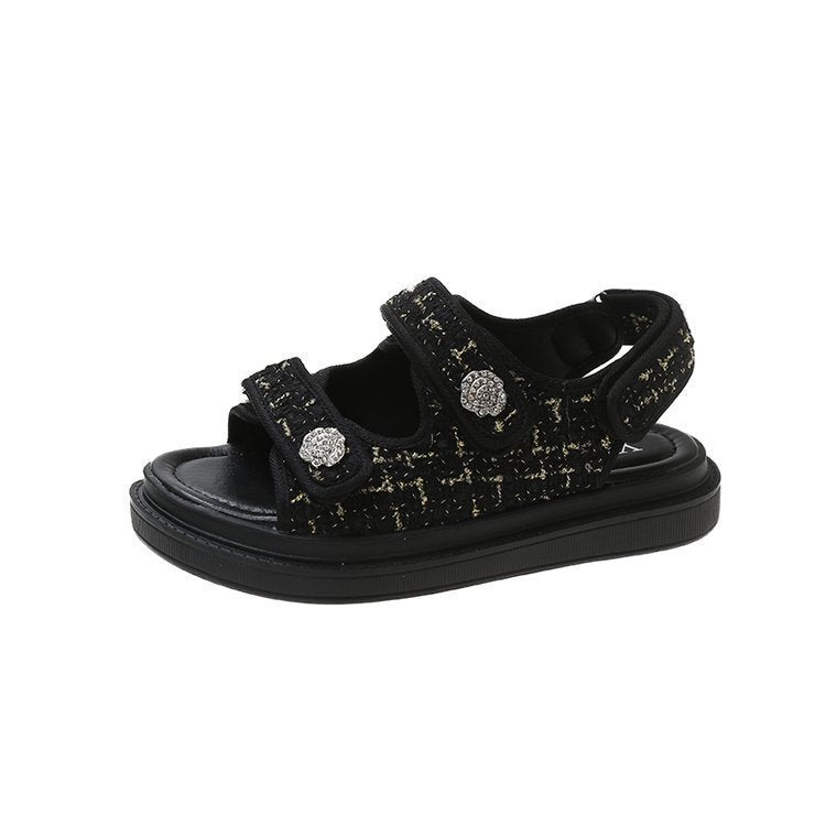 Dame sommerlige velcro sandaler med højkvalitets fod seng polstring Stilla