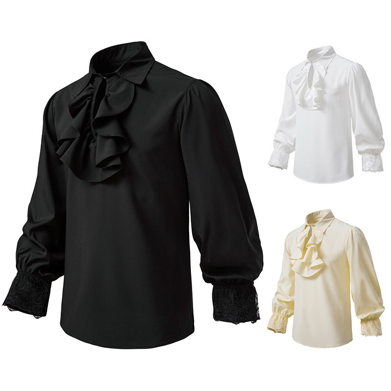 Femme Elegante Rynkebluse med Spidsedetaljer Stilla