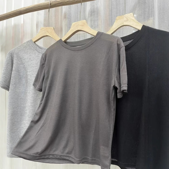 Femme Klassisk Rundhals-T-Shirt Stilla