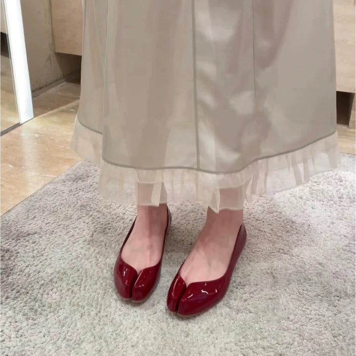 Femme Chic Peep-Toe Ballerinas Stilla