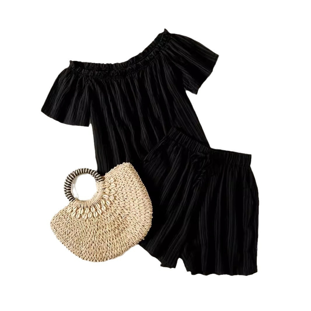 Dame Plisseret Off-Shoulder Jumpsuit Stilla