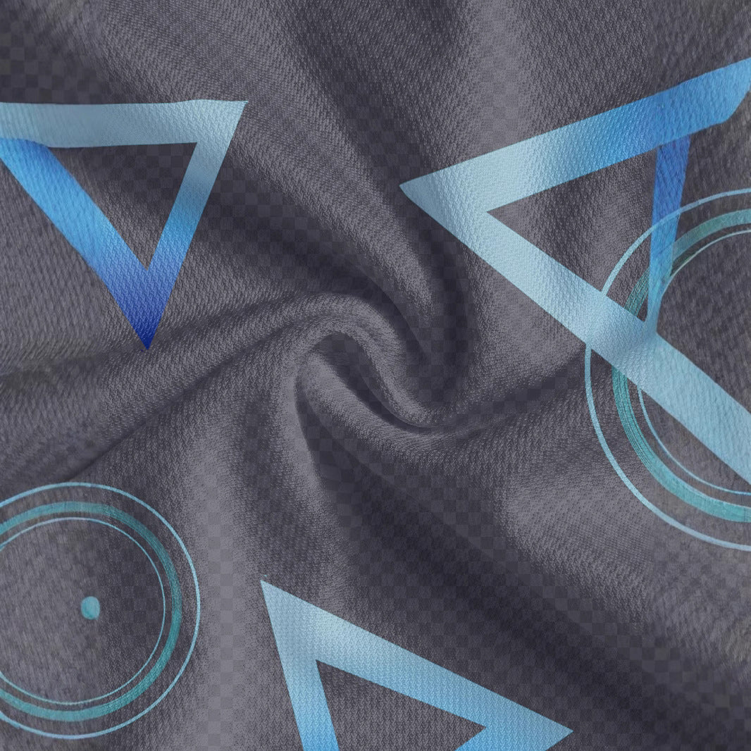 Herrer Poloshirt med moderne geometrisk tryk og åndbare egenskaber Stilla