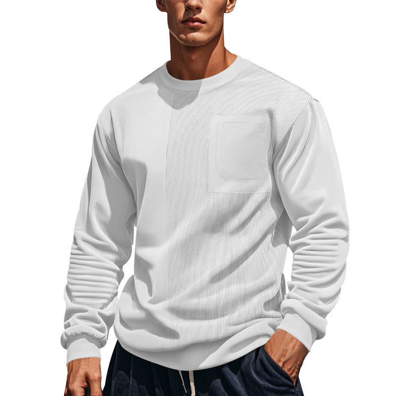 Herrer Stilfuld Sweatshirt med struktureret design og praktisk brystlomme Stilla
