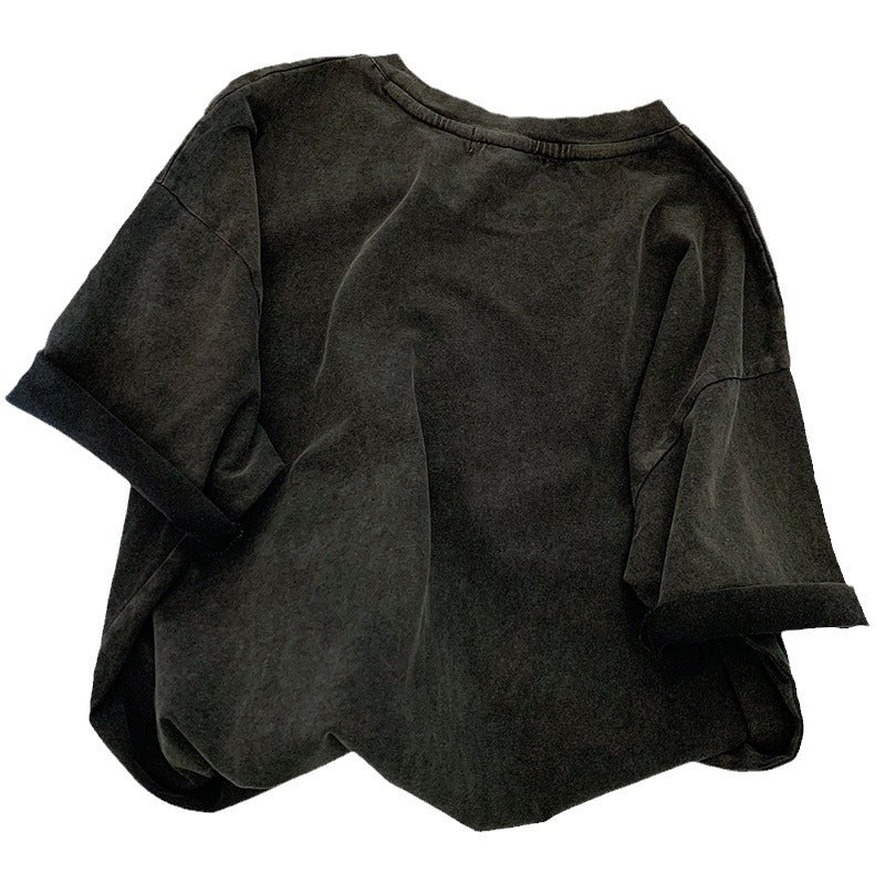 Dame afslappet T-shirt med kreativt grafikelement og afslappet snit Stilla