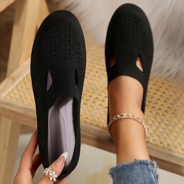 Dame åndbare Slip-On Strik-Sneakers Stilla