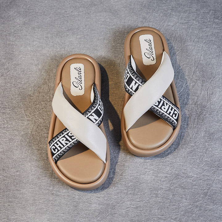Kvinder Chic Kryds-Strop Sandaler Stilla