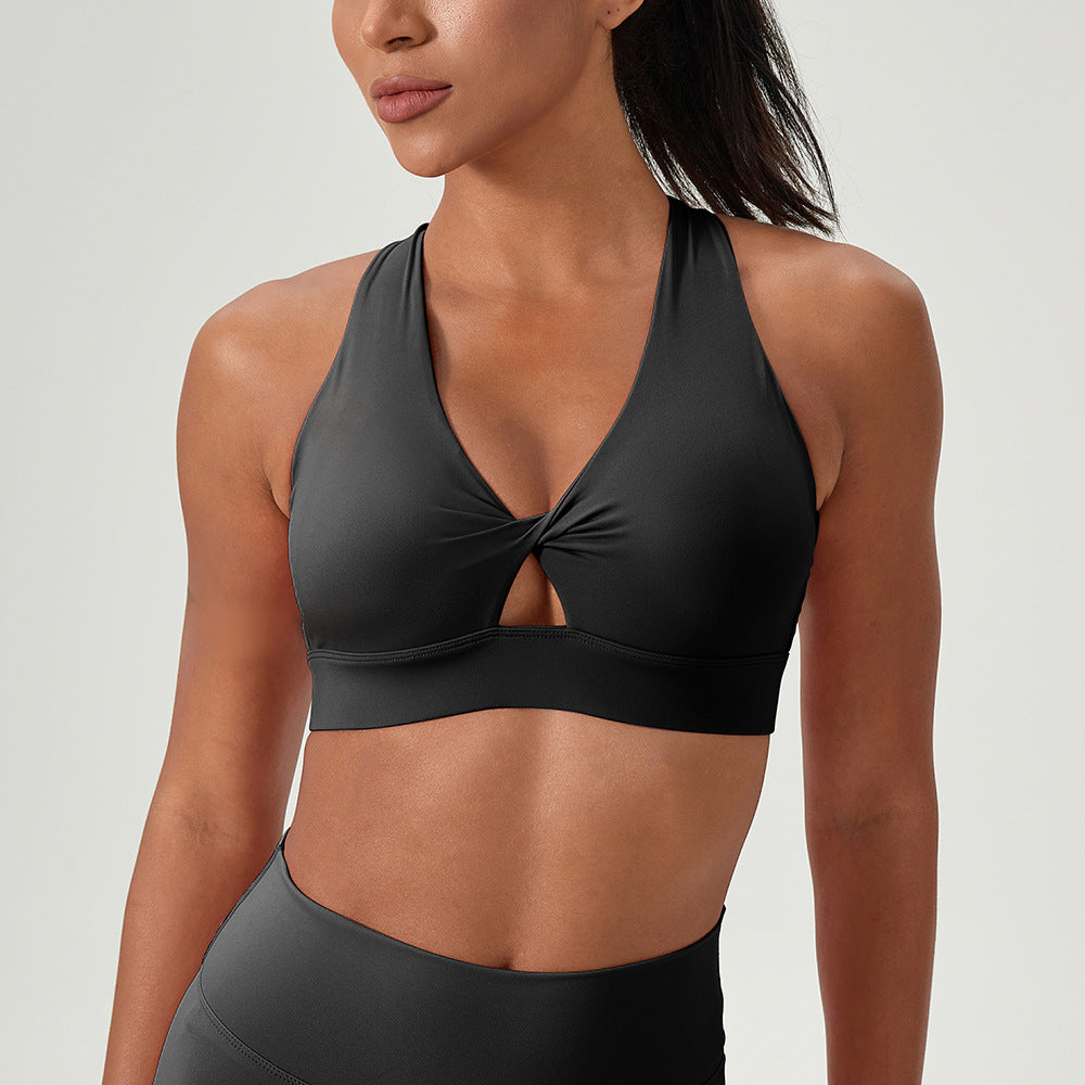 Dame Sport-Bustier med smalle stropper og elegant udskæring Stilla