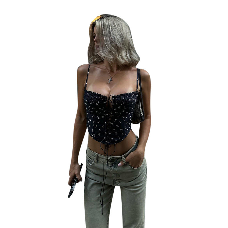 Dame Stilfuld Snøre-Crop-Top Stilla