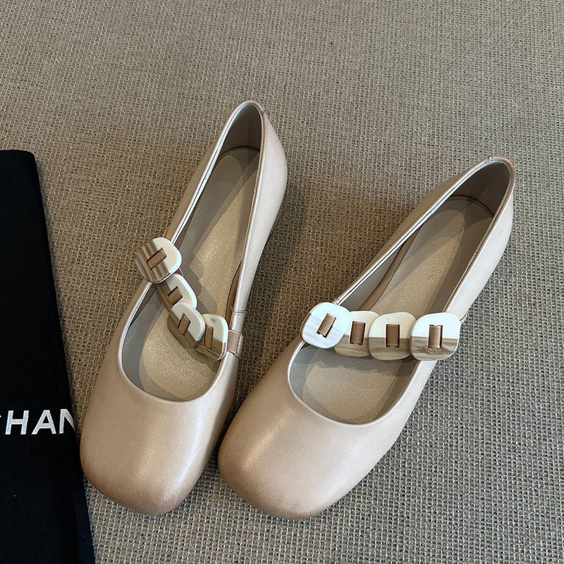 Dame stilfulde Mary Jane Ballerinas med dekorativt spænde-detalje Stilla