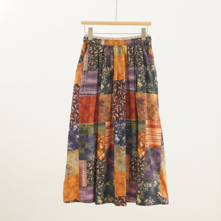 Femme Flydende Floral Tryk Maxi Nederdel Stilla