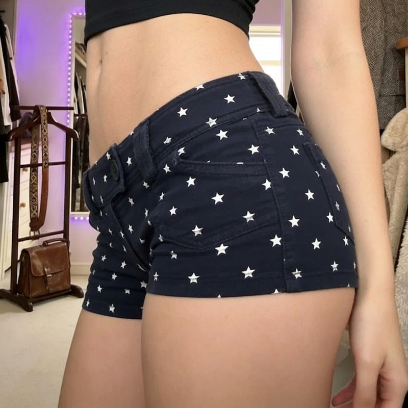 Damen Modische Shorts mit Sternenmuster und praktischem Schnitt Skovae