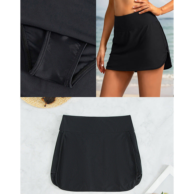 Dame Bade-nederdel med elegante ruffledetaljer Skovae