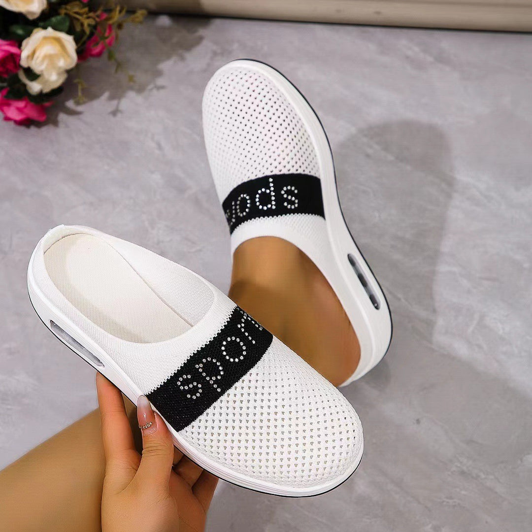 Dame Åndbare Slip-On Sneakers med fleksibelt bånd og polstret sål Stilla