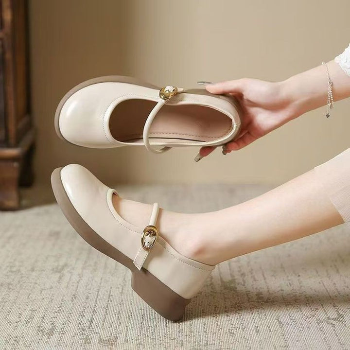 Dame Mary Jane Ballerinas med elegant rem og komfortabelt fodseng Stilla