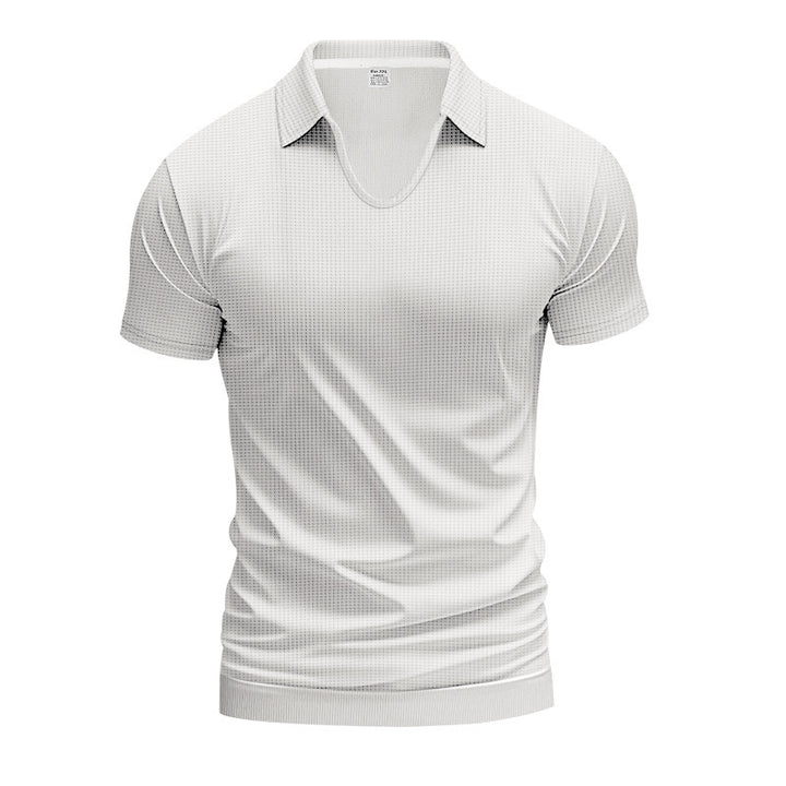 Herrer sporty Polo-shirt med moderne strukturmønster Stilla