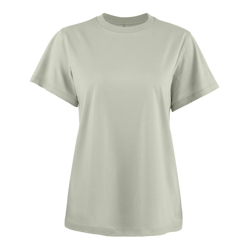 Dame Basis T-shirt i høj kvalitet bomuld med rund halsudskæring Stilla