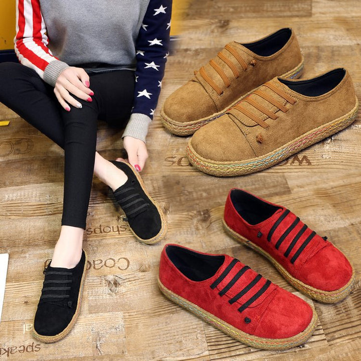 Dame Sneakers med praktisk elastisk lukning og komfortabel jute-sål Stilla