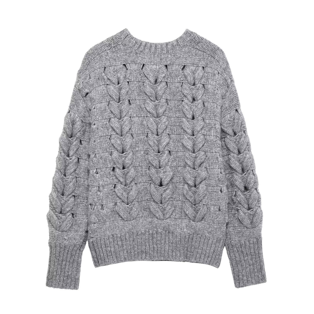 Femme Chunky Kabel Strikpullover Stilla
