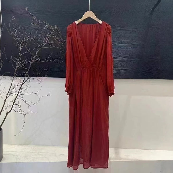 Femme Elegant Flydende Maxi Kjole Stilla