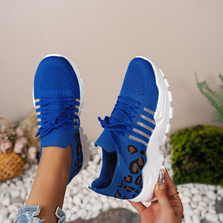 Dame sporty sneakers med åndbart mesh-øvre materiale og innovativt motiv Stilla
