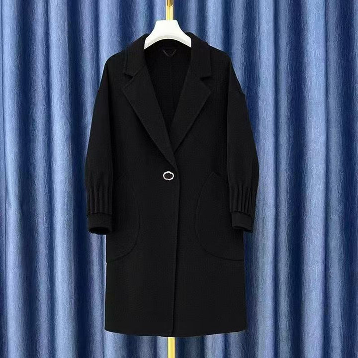 Damer Elegant Oversized lang Blazer med lommer og flot knap Stilla