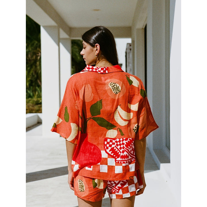 Kvinder Floral Print Resort Sæt Stilla