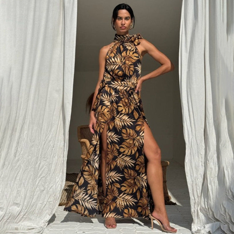 Dame Maxikjole med off-shoulder design og blomsterprint Stilla