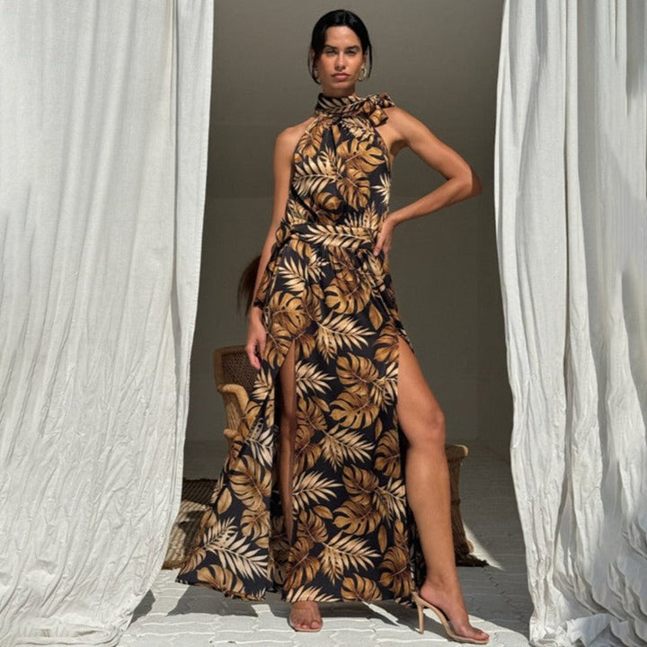 Dame Maxikjole med off-shoulder design og blomsterprint Stilla