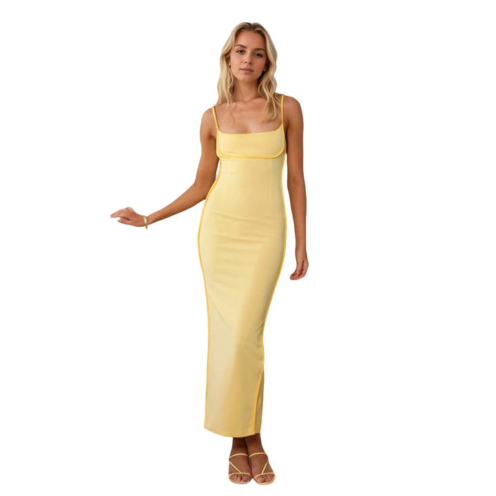 Damer Couture Maxi Kjole med Elegante Stropper og Figur-Flatterskær Stilla