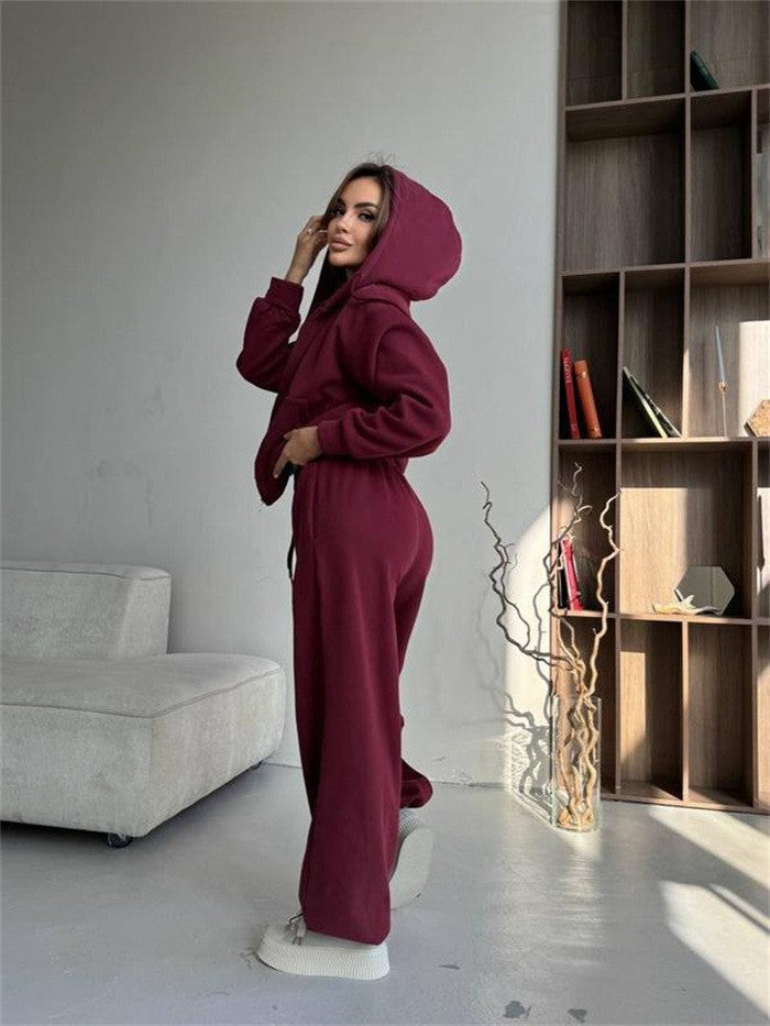 Dame afslappet hoodie jumpsuit Stilla