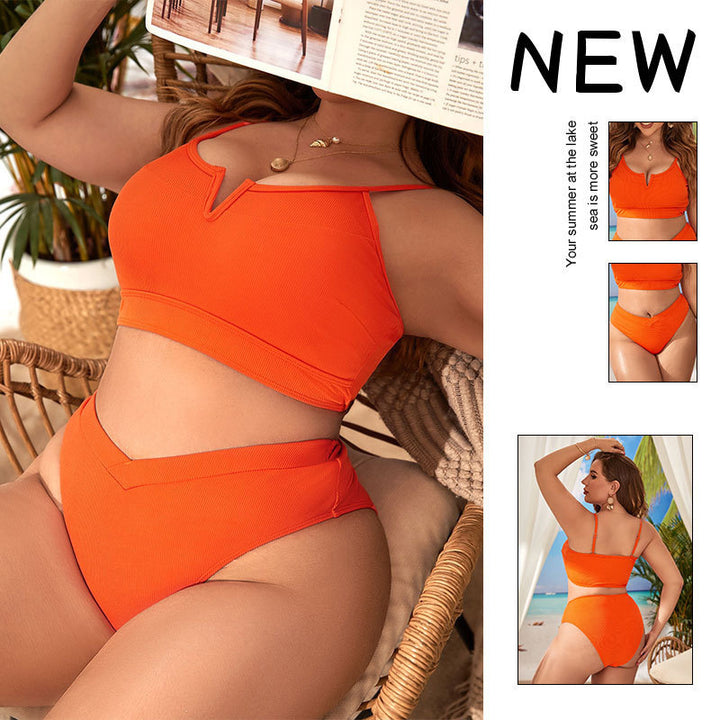 Dame Højskåret Bikini med Sporttop Skovae