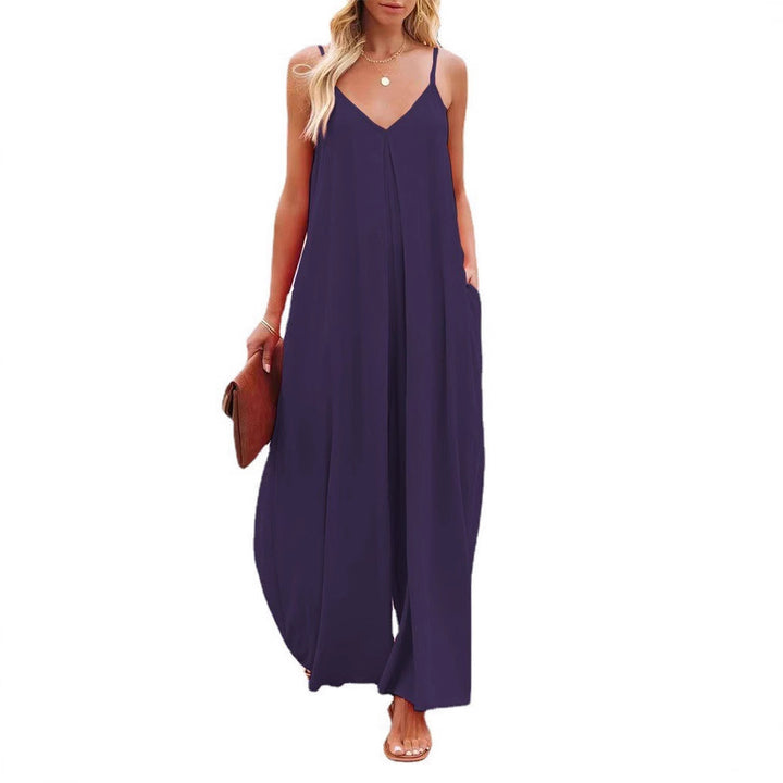 Dame Flydende Maxi-Overall med Justerbare Stropper Stilla