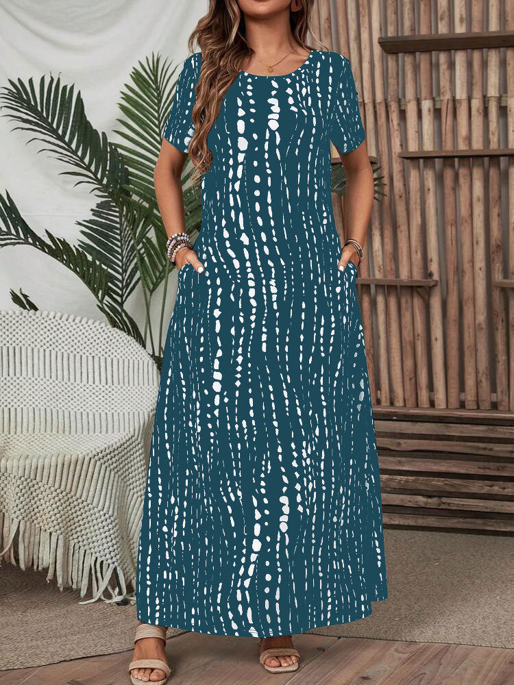 Dame Casual Maxi Kjole Stilla