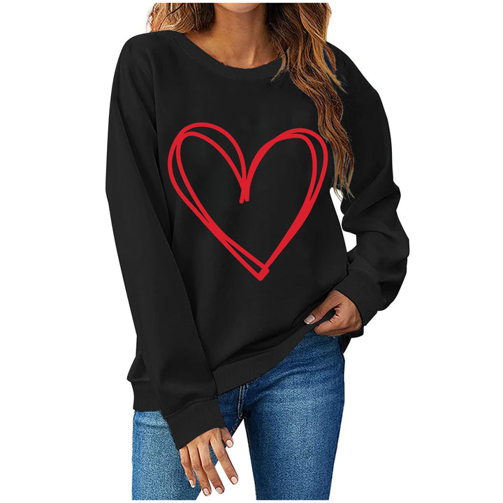 Dame sweatshirt med hjerte motiv Stilla