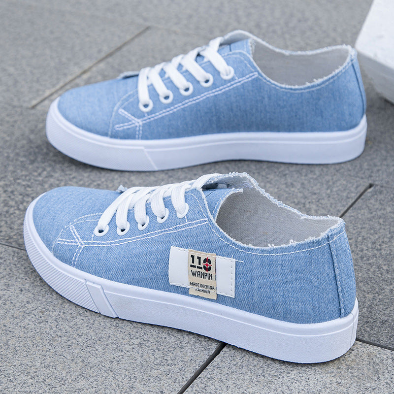 Femme Casual Canvas Sneakers med distressed detalje Stilla