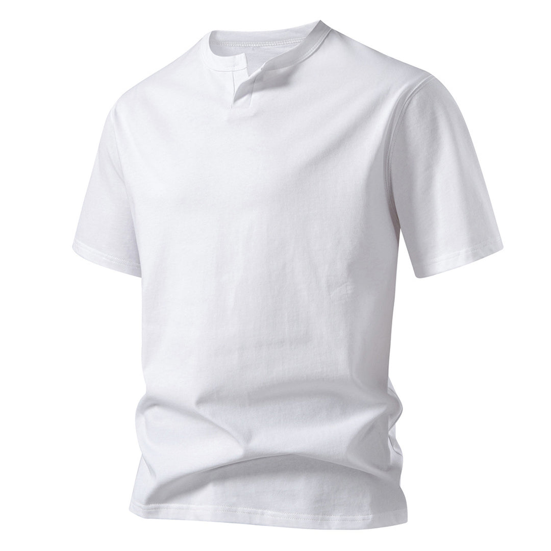 Herrer Elevated Collar Kortærmet T-shirt Stilla