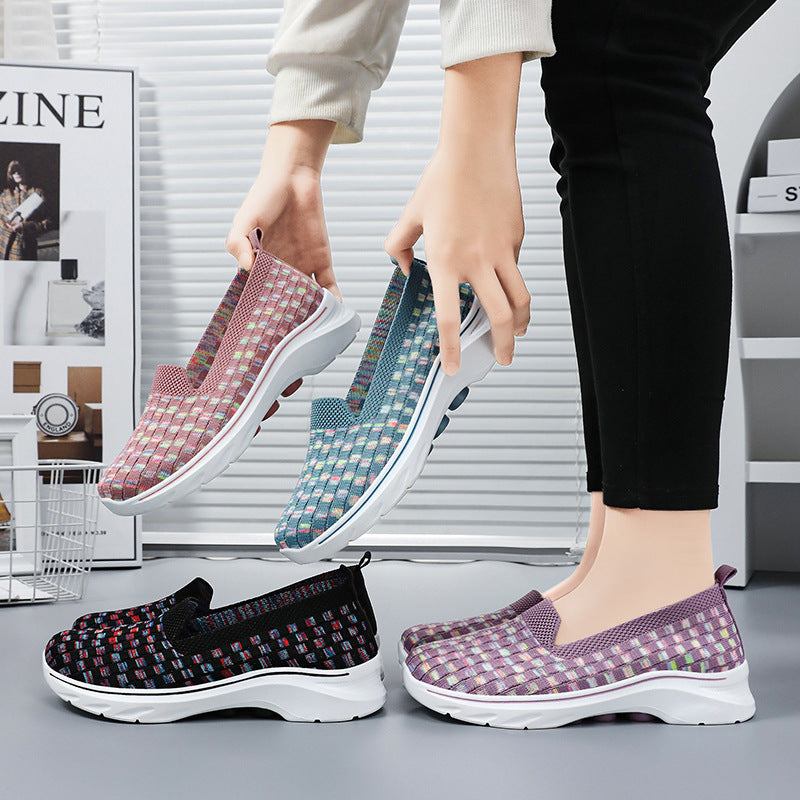 Femme Letvægts Slip-On Vandresko med Fleksibel Vævd Design Stilla