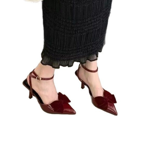 Dame Slingback Pumps med elegante sløjfedetaljer Stilla
