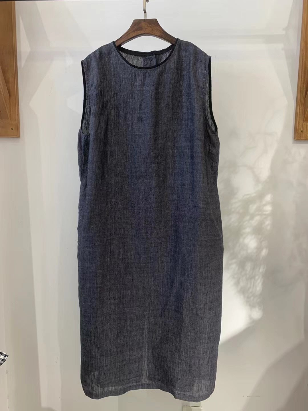 Dame Ærmeløs Denim Shiftkjole Stilla