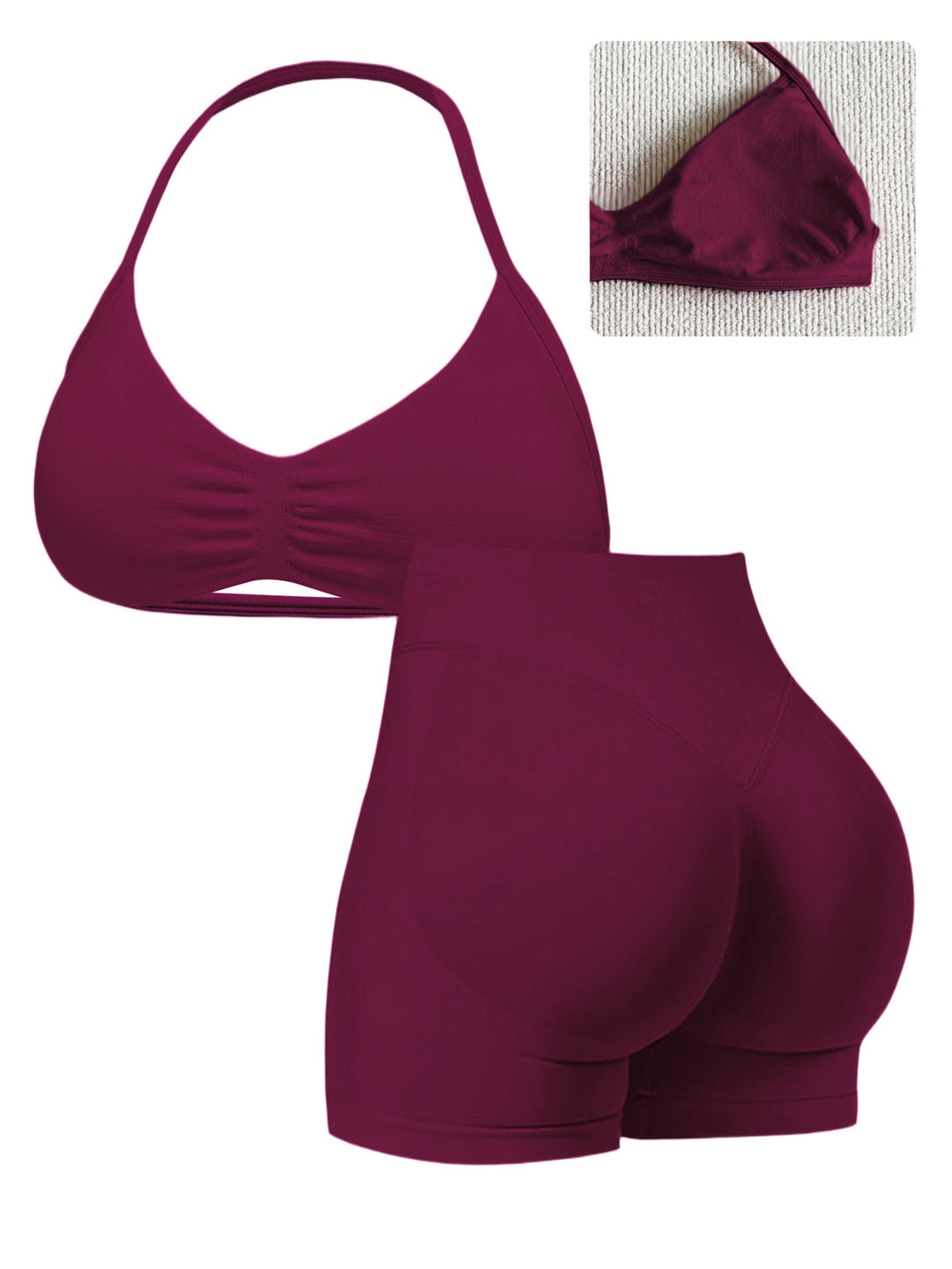 Dame Sporty Bikini med polstret top og høj talje Skovae