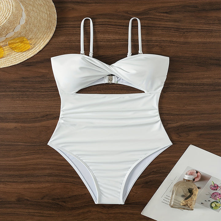 Dame one-piece badedragt med raffineret cut-out og justerbare stropper Skovae