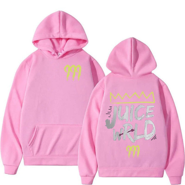 Kvinders hoodie med moderne kængurulomme-design og slående grafisk print Skovae