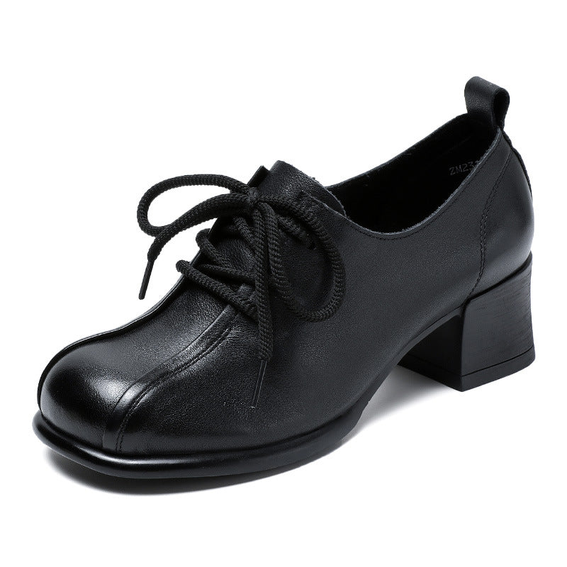 Dame Elegant Snøre Blokhæl Oxfords Stilla