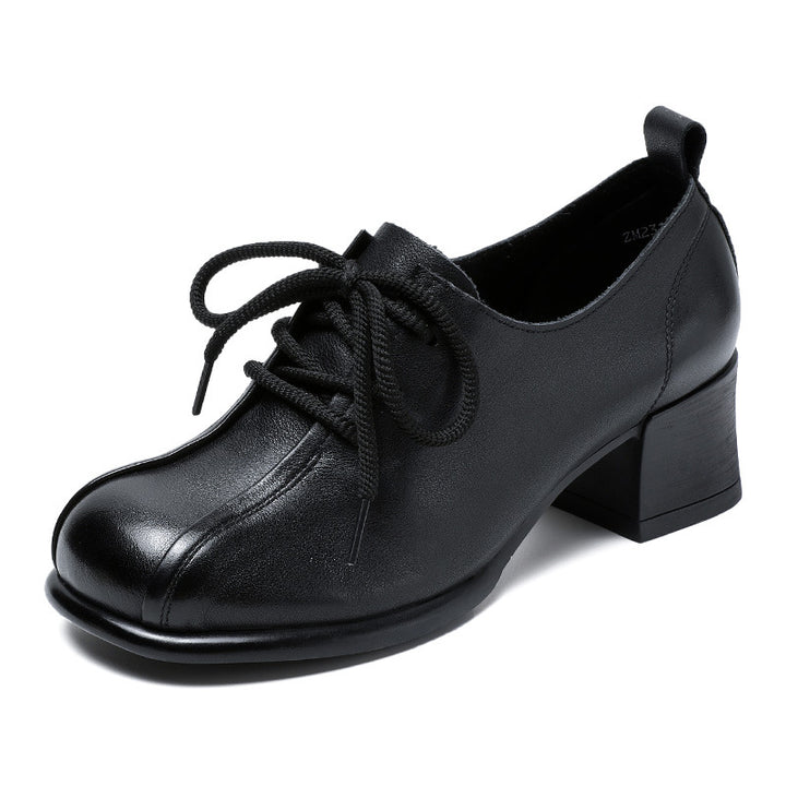Dame Elegant Snøre Blokhæl Oxfords Stilla