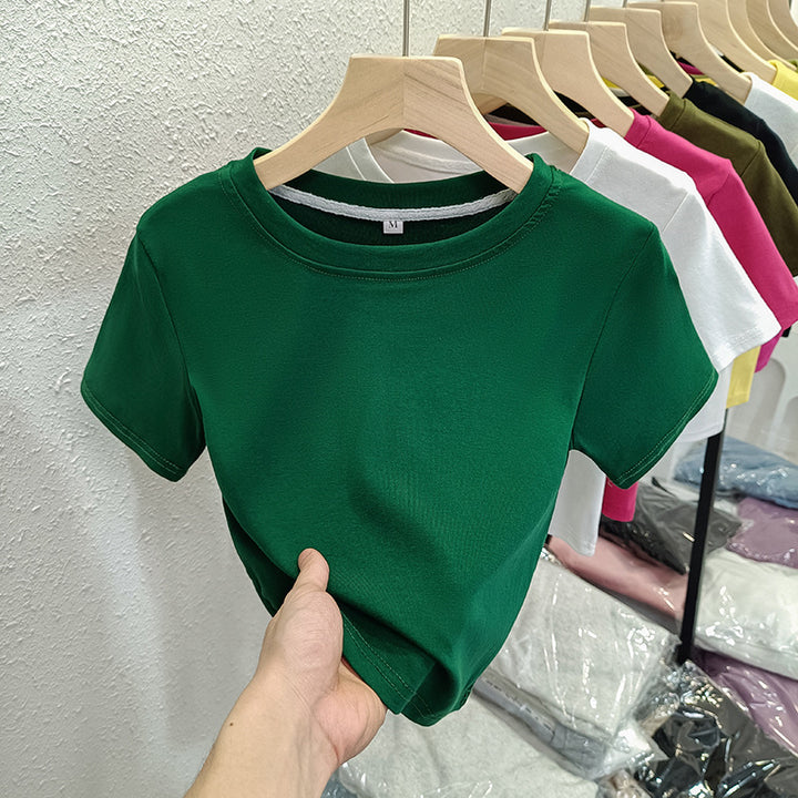 Femme Classic Rundhættes Bomulds-T-shirt Stilla