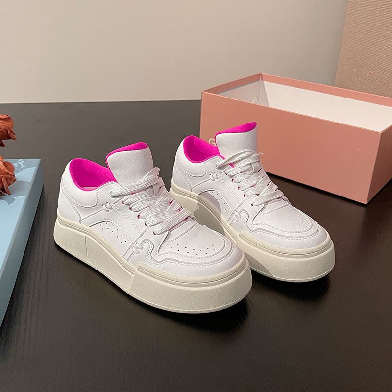 Dame Sneakers i trendy retro-stil med tyk sål Stilla