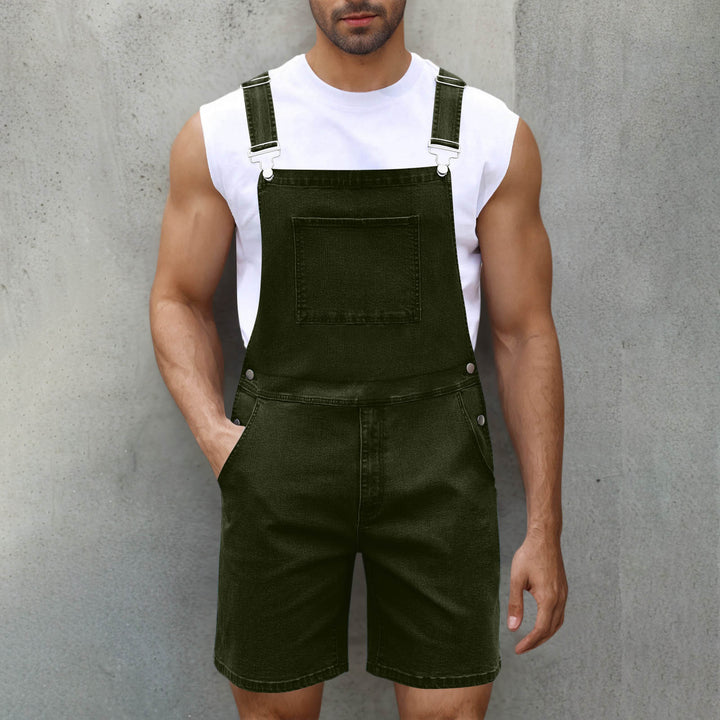 Herrer Casual Denim Overalls Stilla